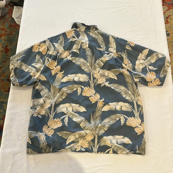 Jamaica Jaxx men’s 100% silk button down up Hawaiian shirt large EUC - Picture 3 of 3